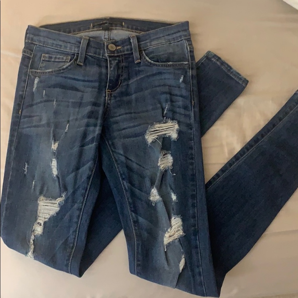 Flying Monkey Medium Wash Ripped Skinny Jean
